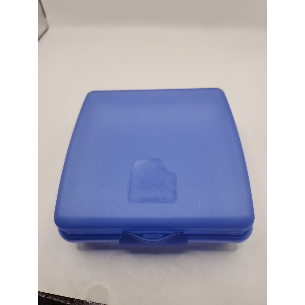 Tupperware Sandwich Keeper Hinged Clamshell Square Hard Plastic Container #3752D